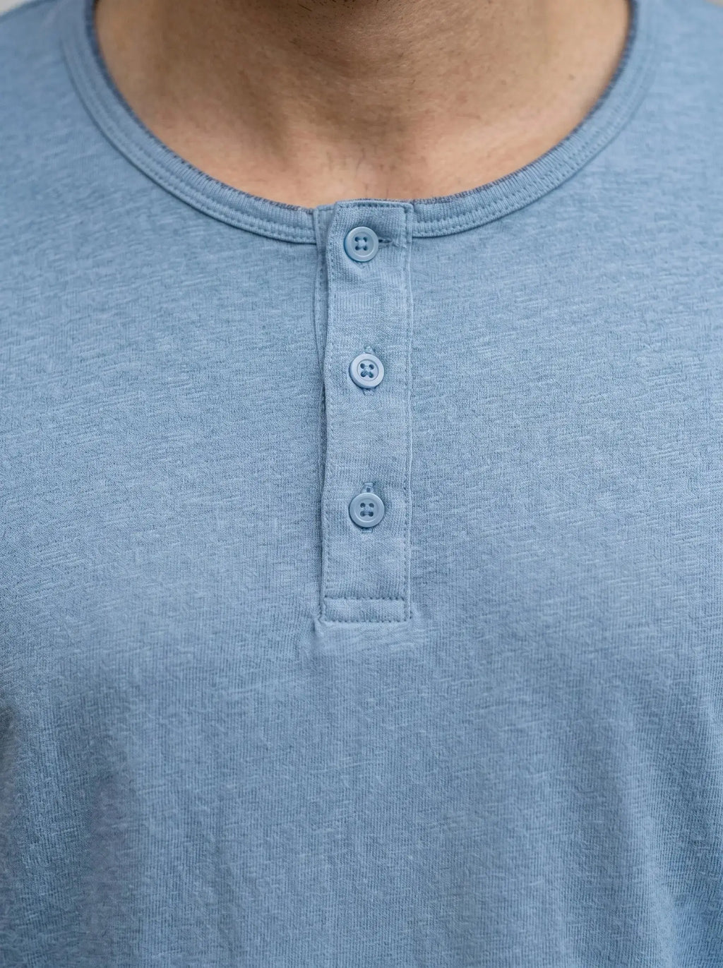 Henley Neck  Half Sleeve T-Shirt LEON
