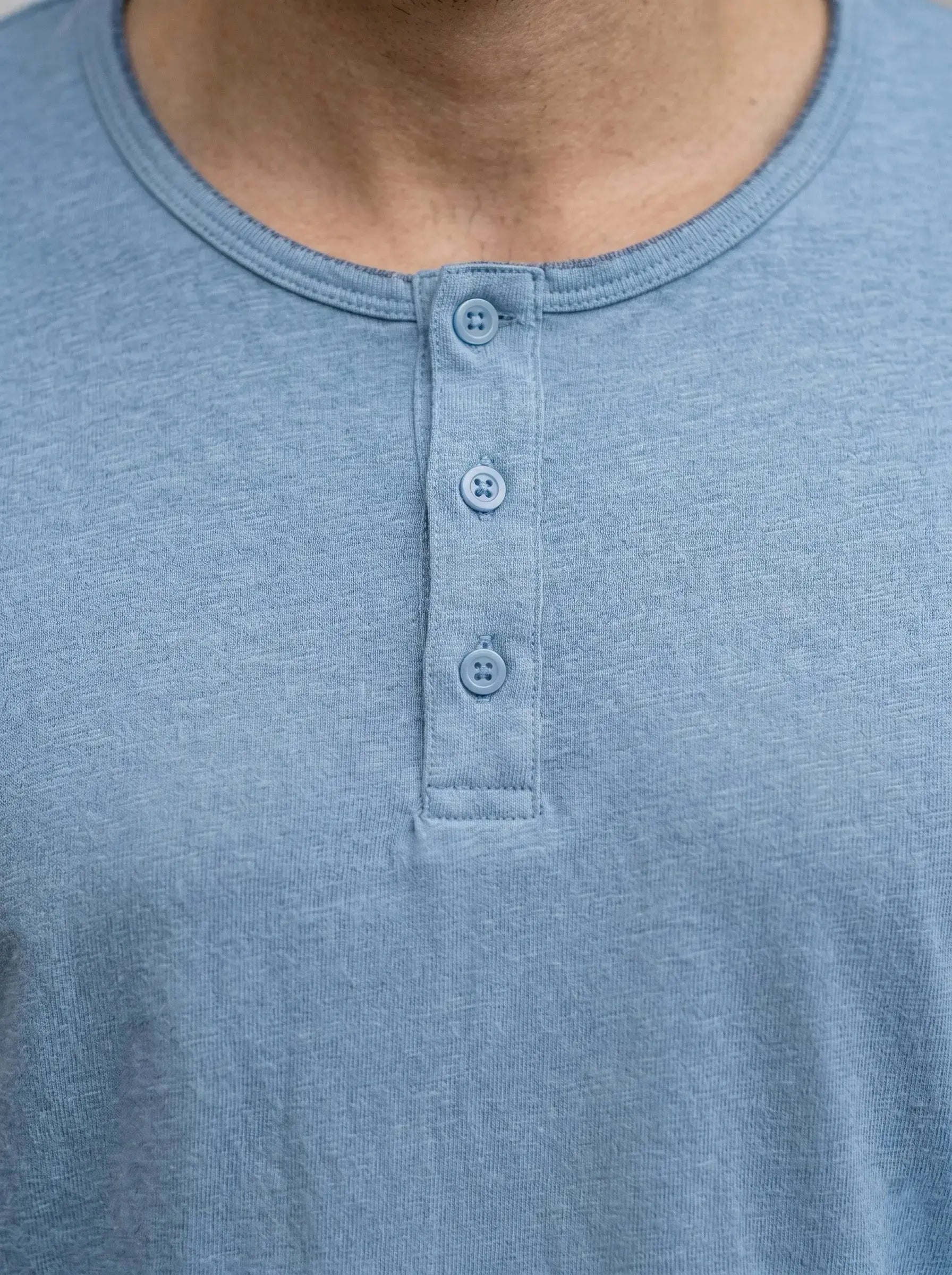 Henley Neck  Half Sleeve T-Shirt LEON