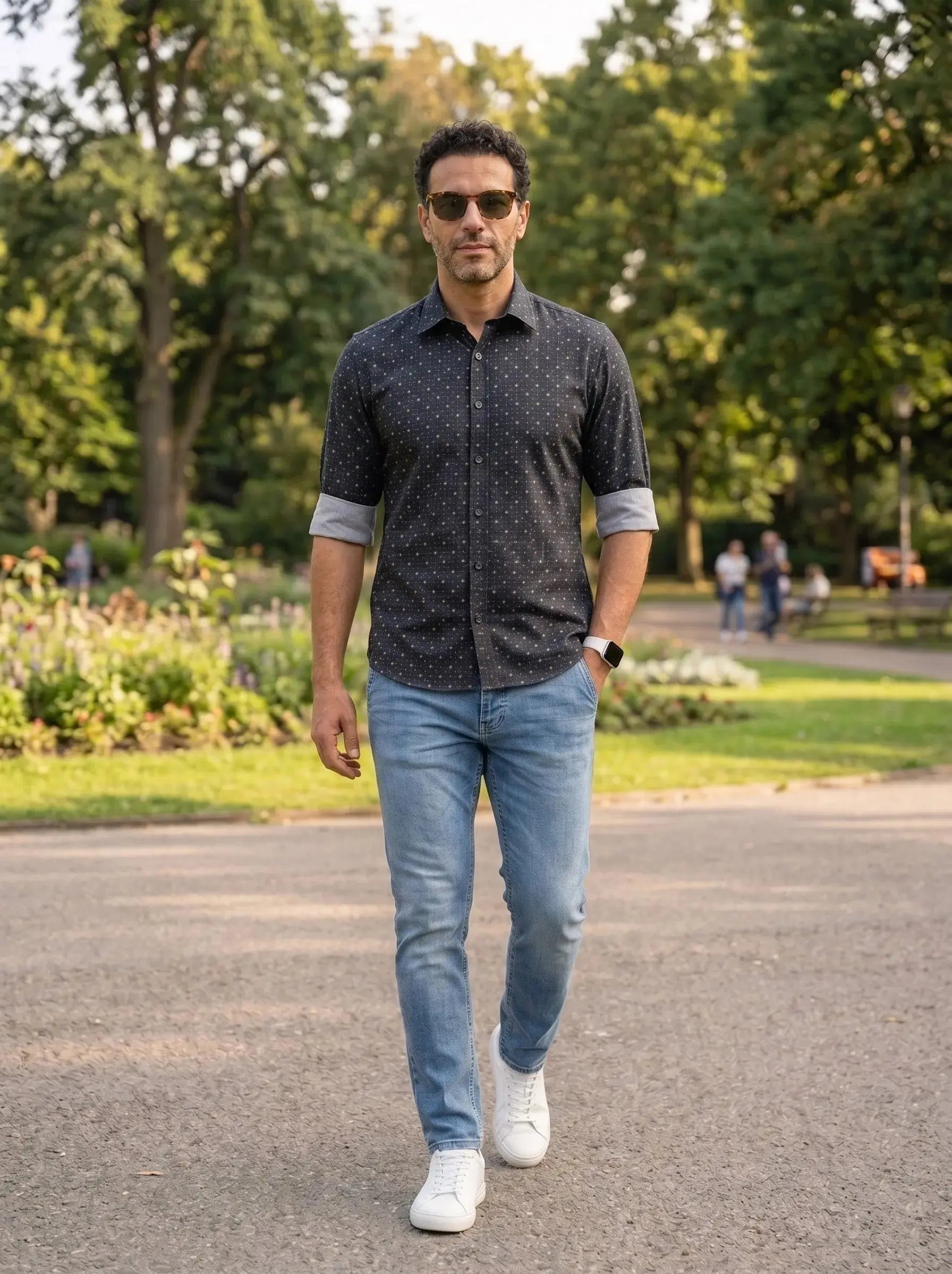 Star Printed Full Sleeve Shirt LEON