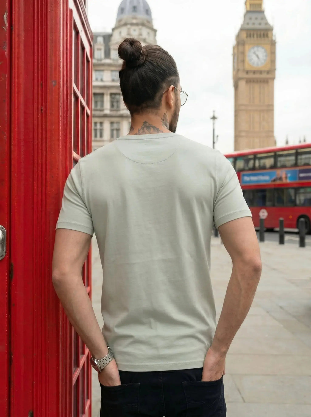 Henley Neck  Half Sleeve T-Shirt LEON