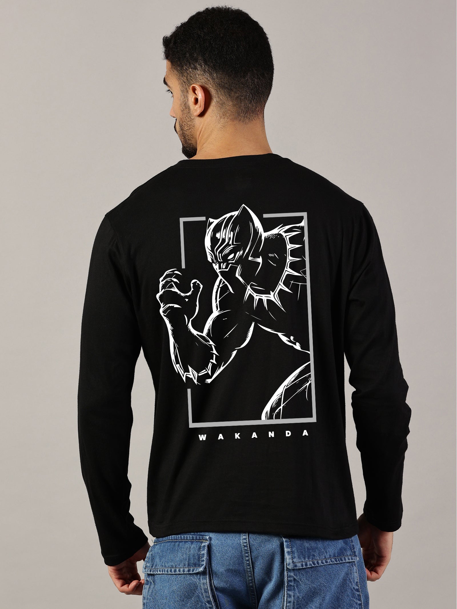 Wakanda Printed Full Sleeve T-Shirt