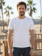 Henley Neck  Half Sleeve T-Shirt LEON