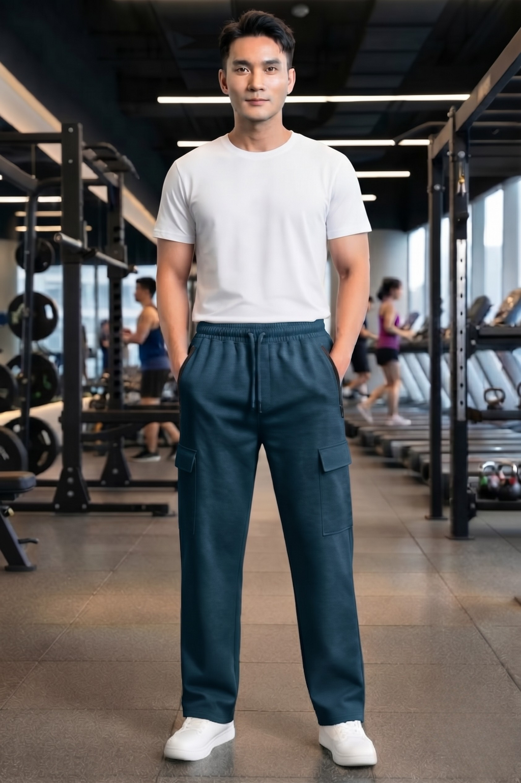 LEON Men’s Cotton Loopknit Cargo Jogger