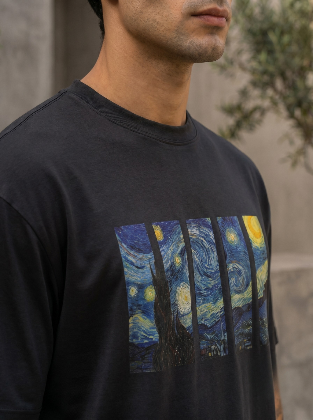 LEON Men’s Starry Night Printed T-Shirt