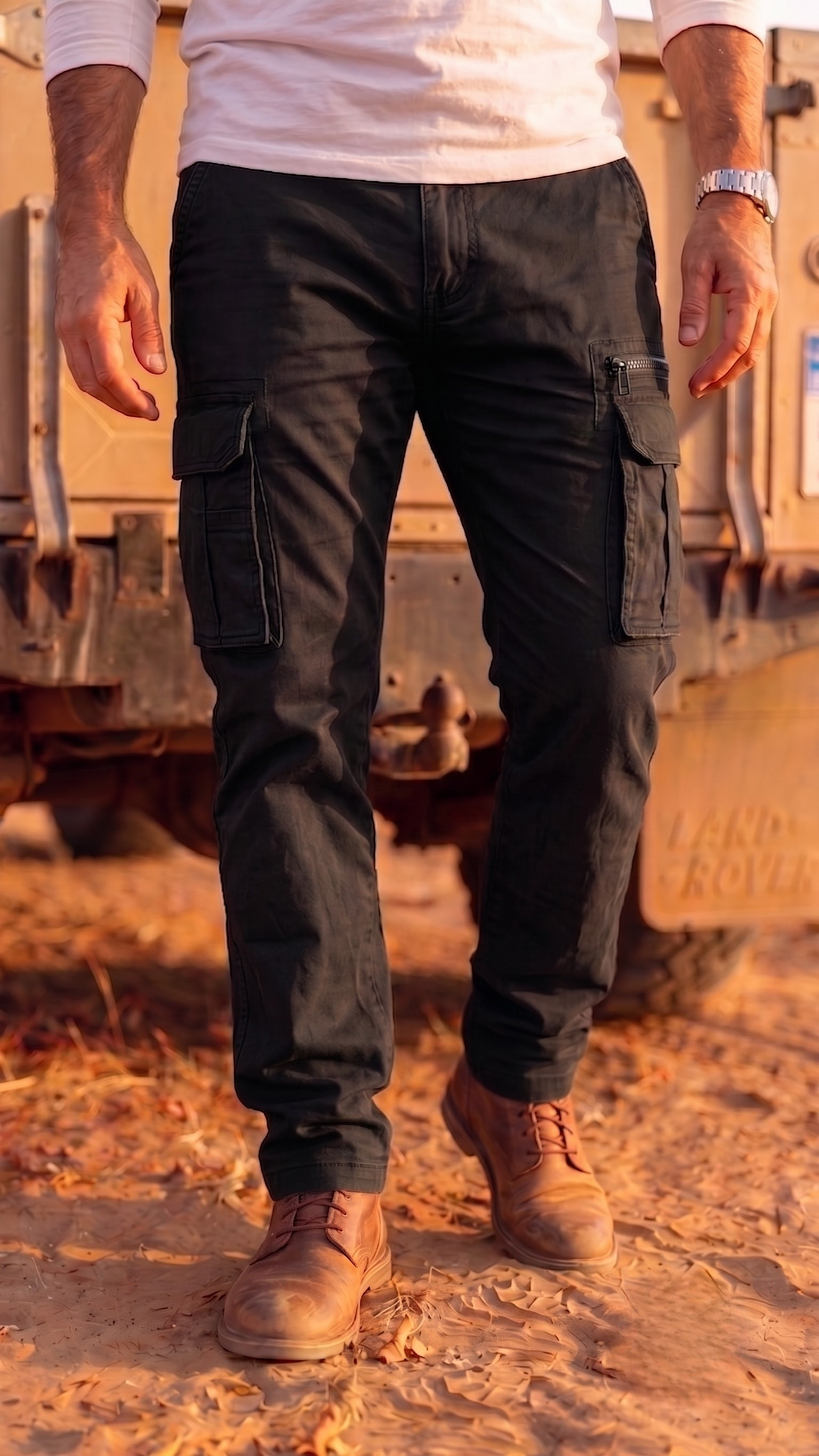 LEON Men's Stretch Twill Cargo Pants