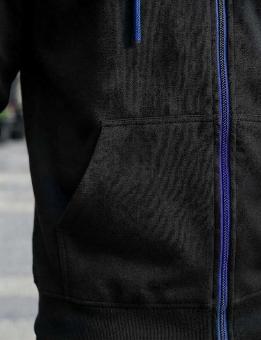 Leon Men’s Full Sleeve Hoodie | 340 GSM Poly Cotton Contrast Zip Hoodie LEON