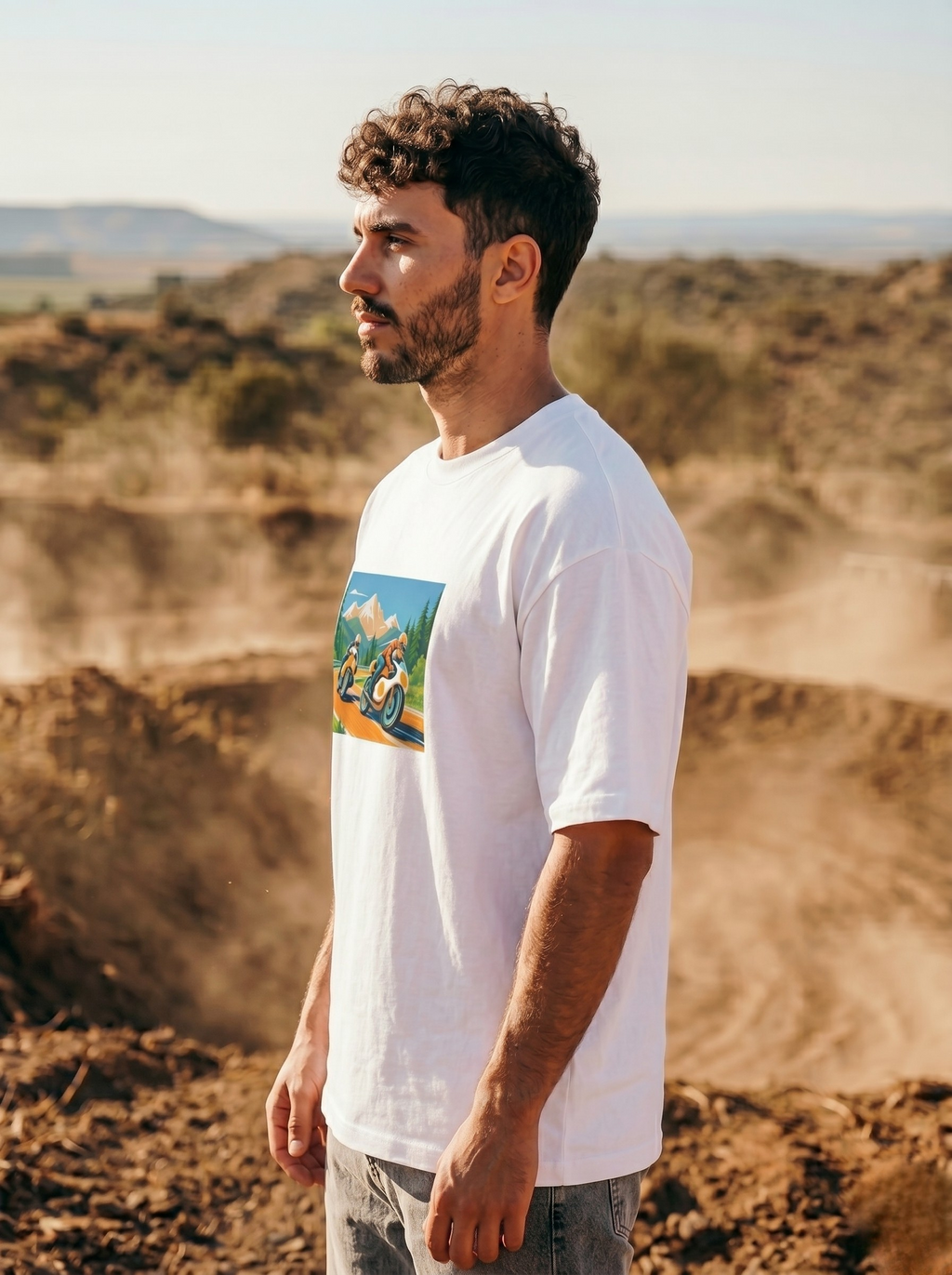 LEON Mountain Rider Print T-Shirt