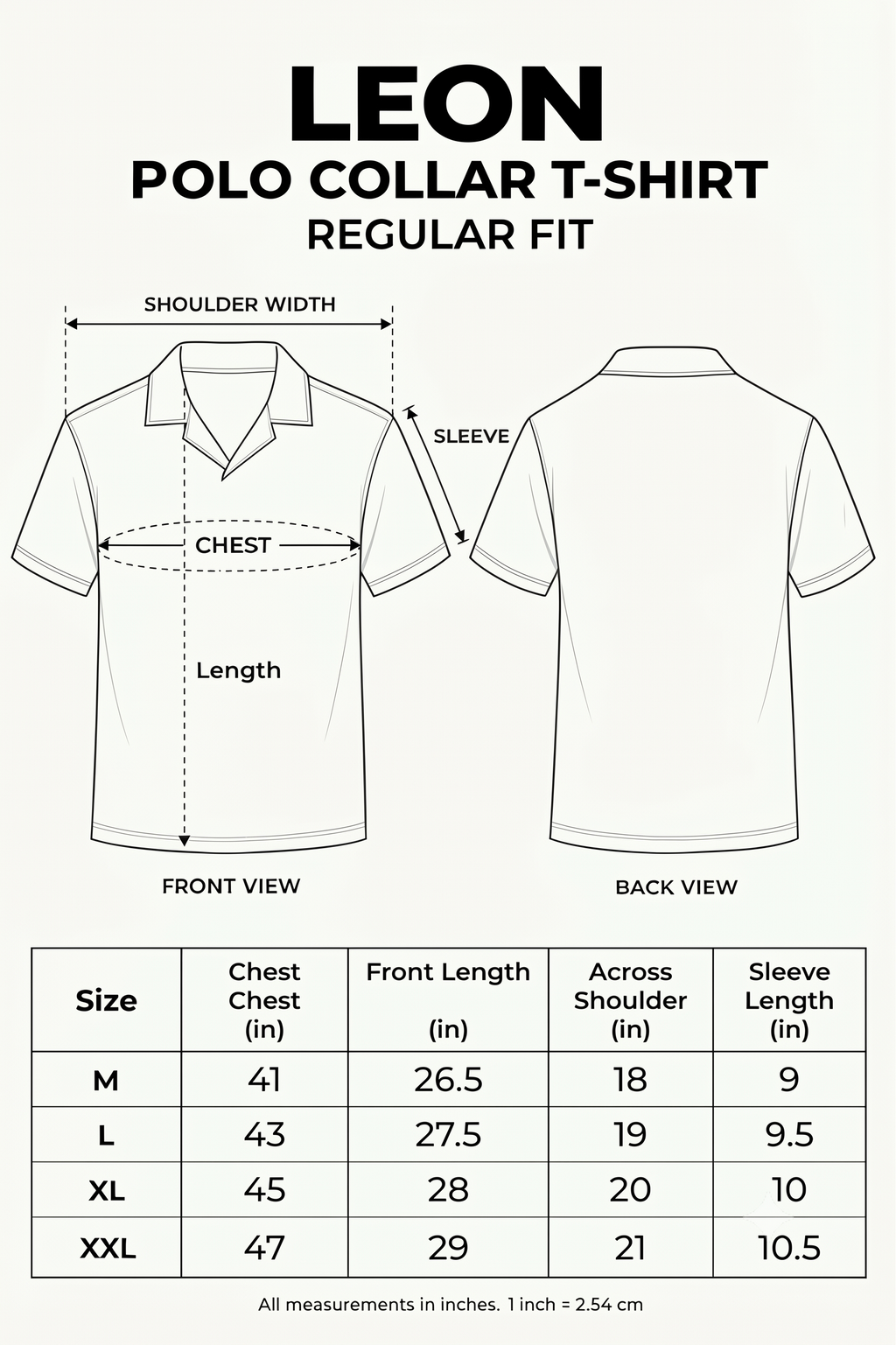 LEON Men’s Flat Knit Polo Collar Half Sleeve T-Shirt | Regular Fit LEON