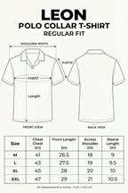 LEON Men’s Flat Knit Polo Collar Half Sleeve T-Shirt | Regular Fit LEON