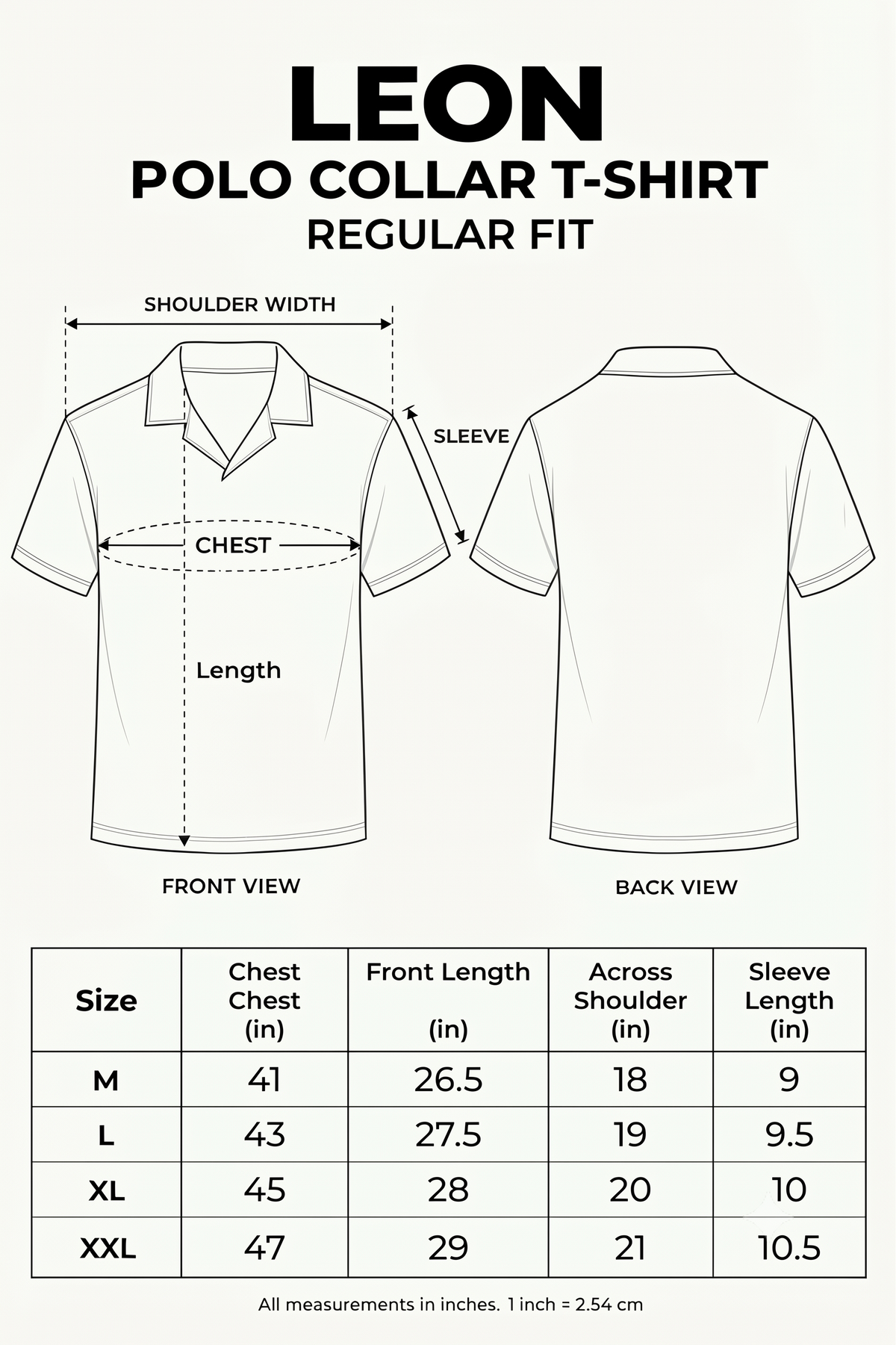 LEON Men’s Flat Knit Polo Collar Half Sleeve T-Shirt | Regular Fit LEON