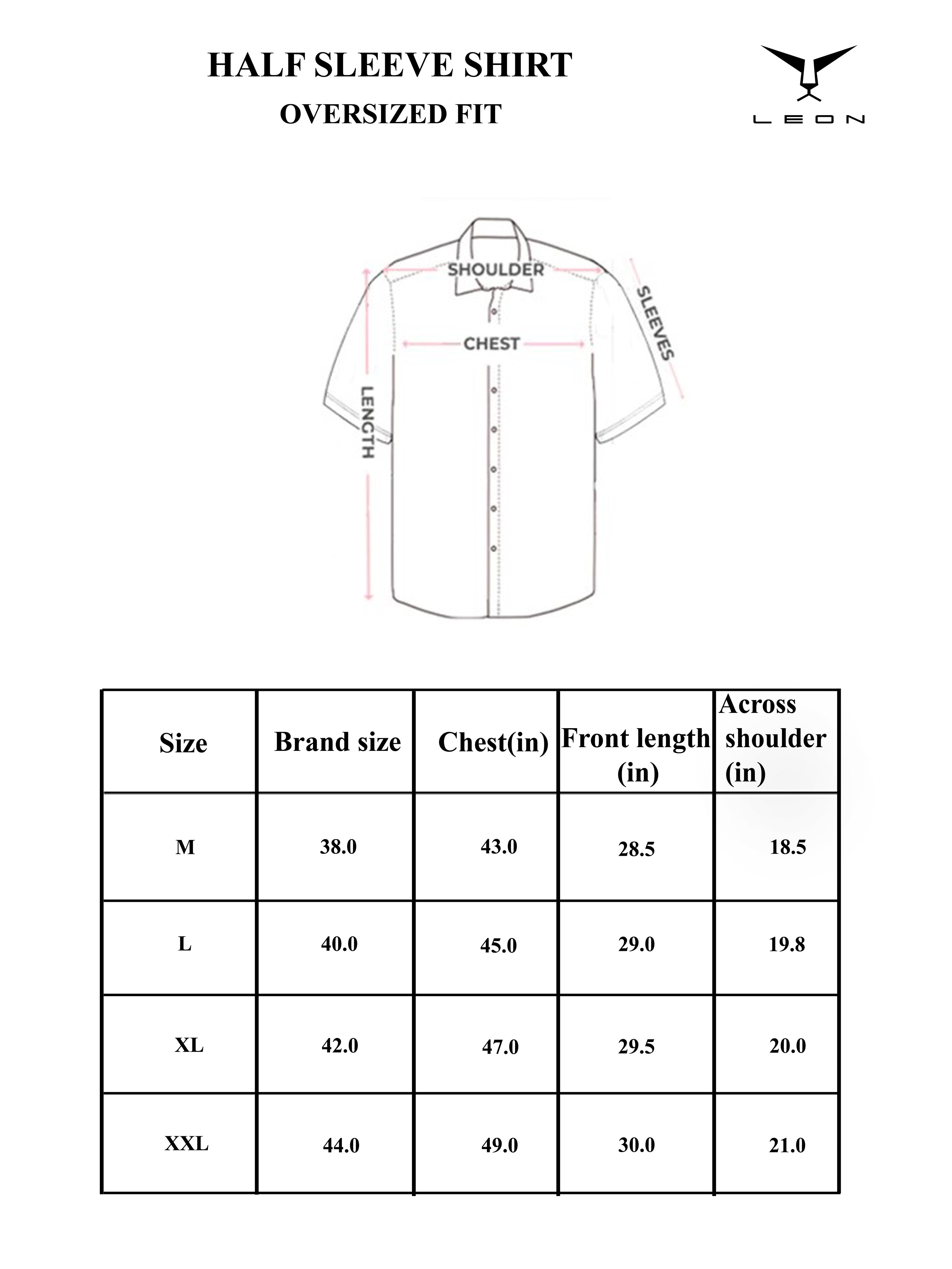 Cuban Collared Oversized Abstract Printed Shirt