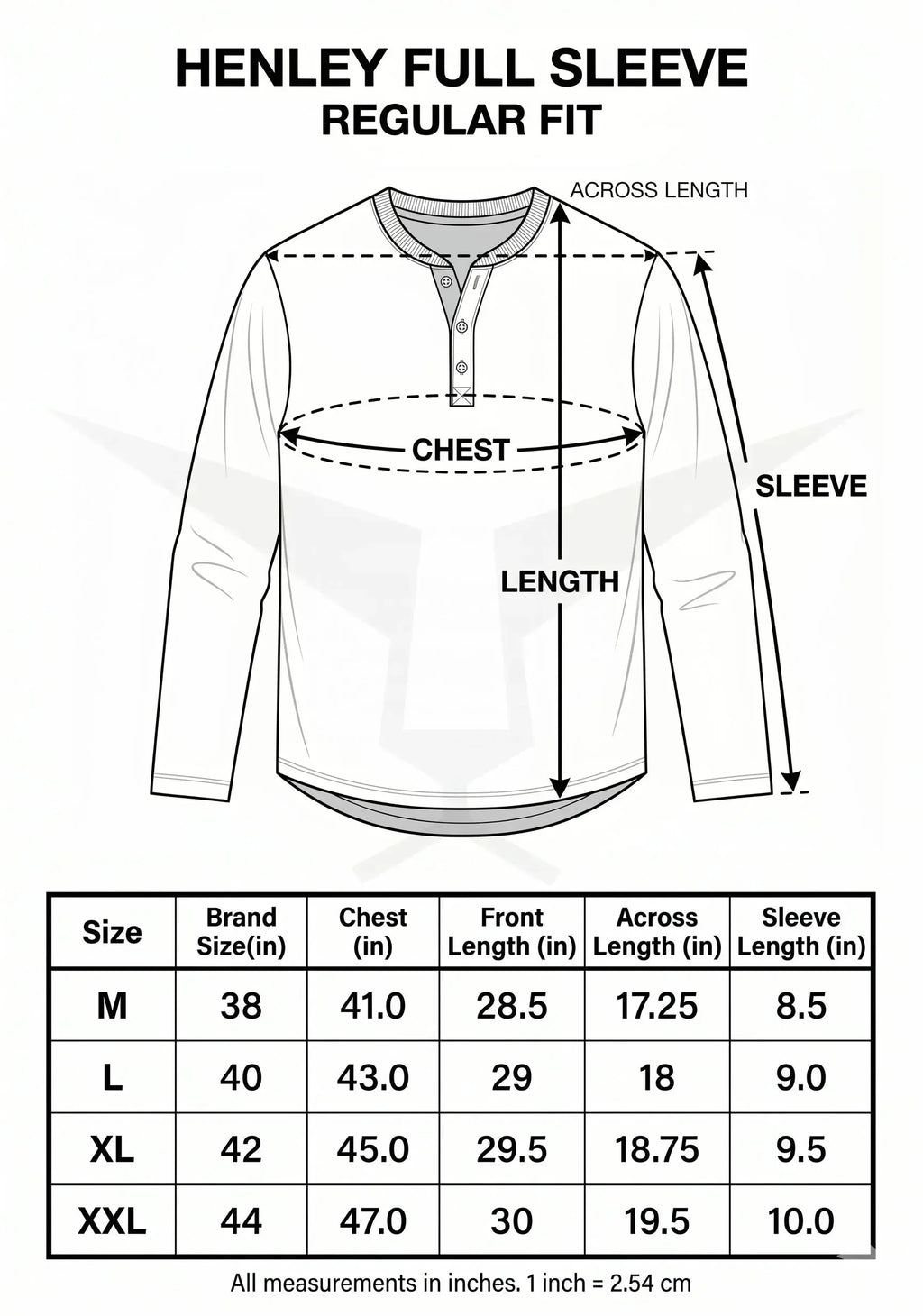 Henley Neck Full Sleeve T-Shirt LEON