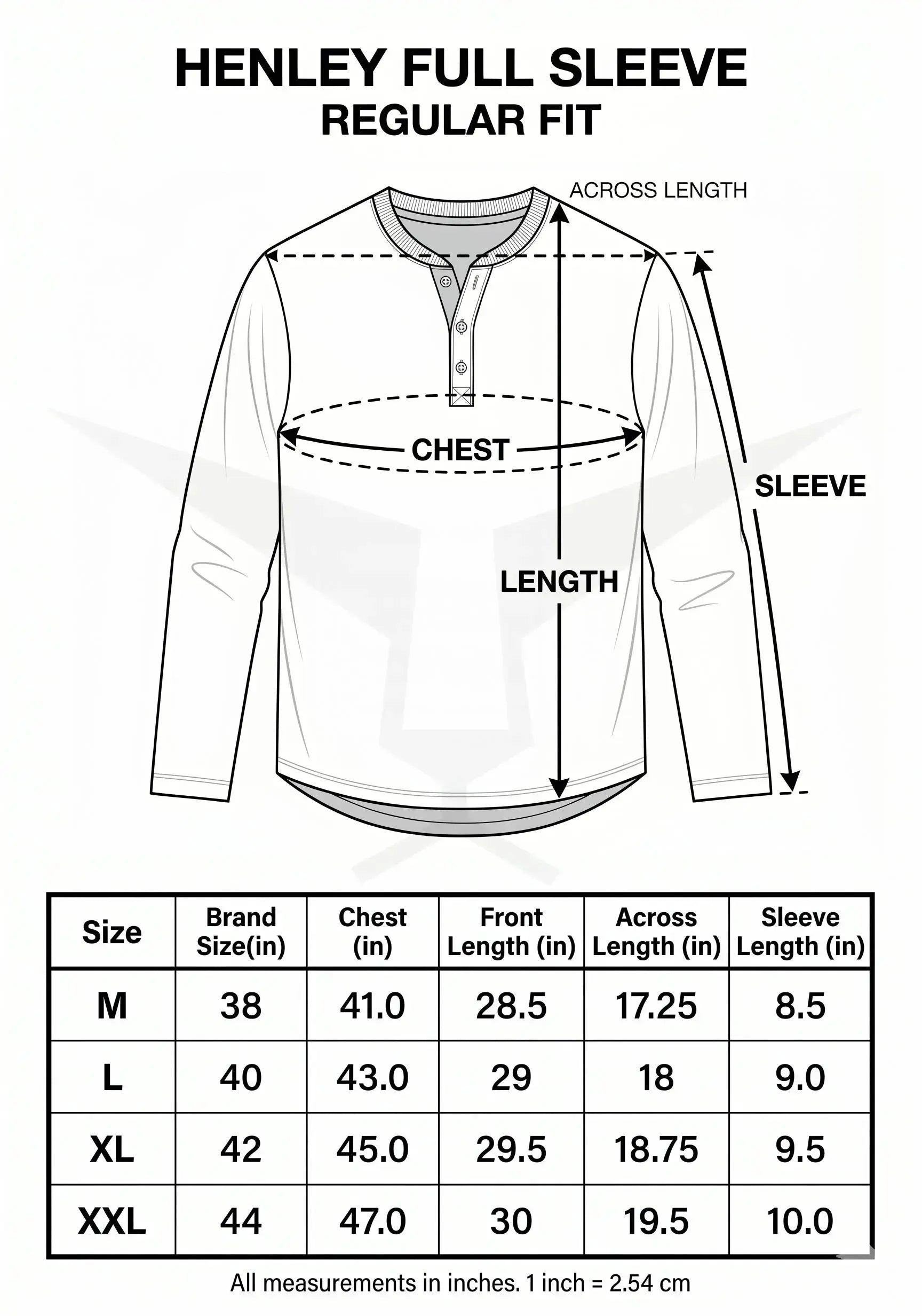 Henley Neck Full Sleeve T-Shirt LEON