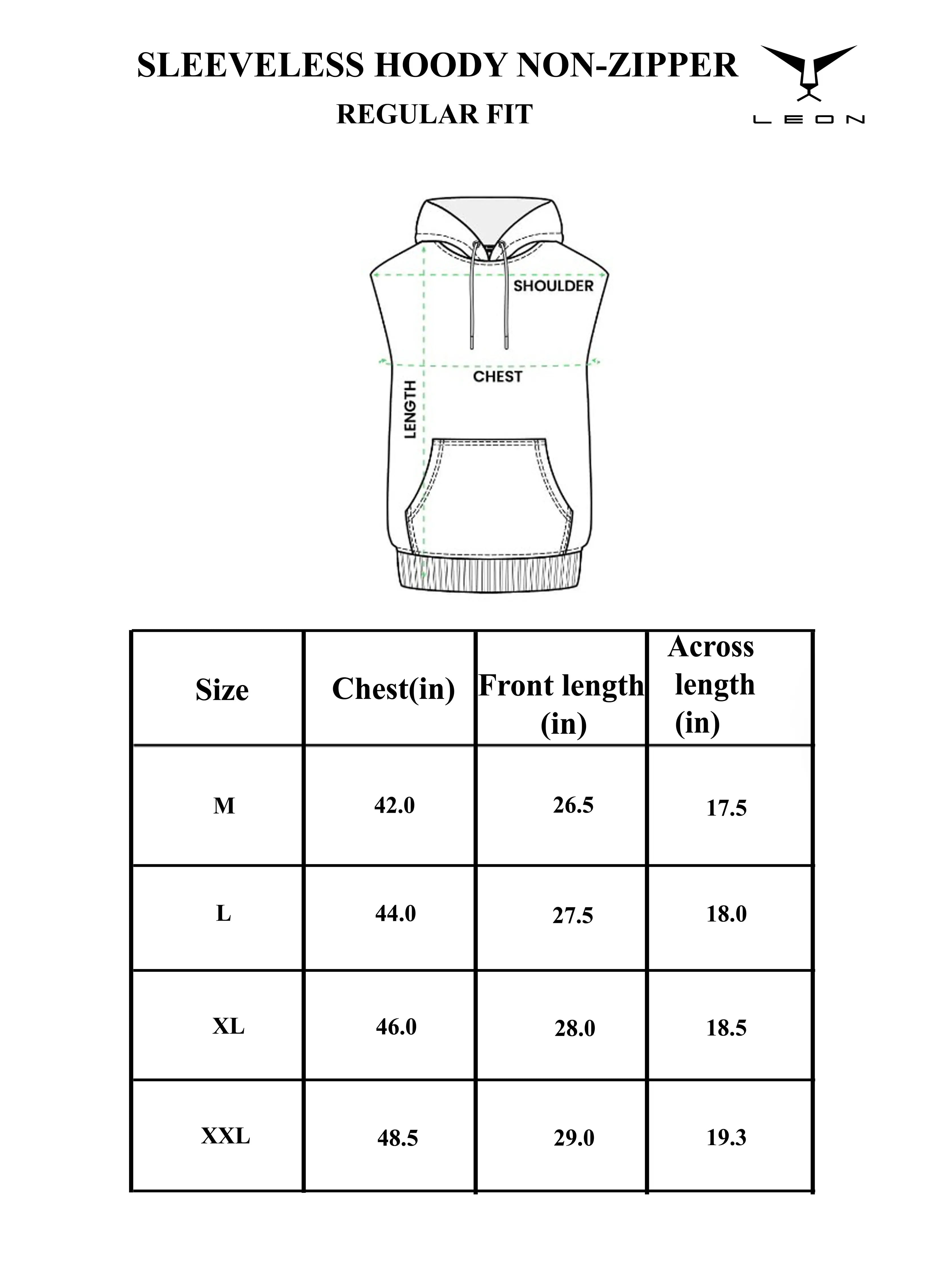 Leon Printed Sleeveless Pullover Hoodie LEON
